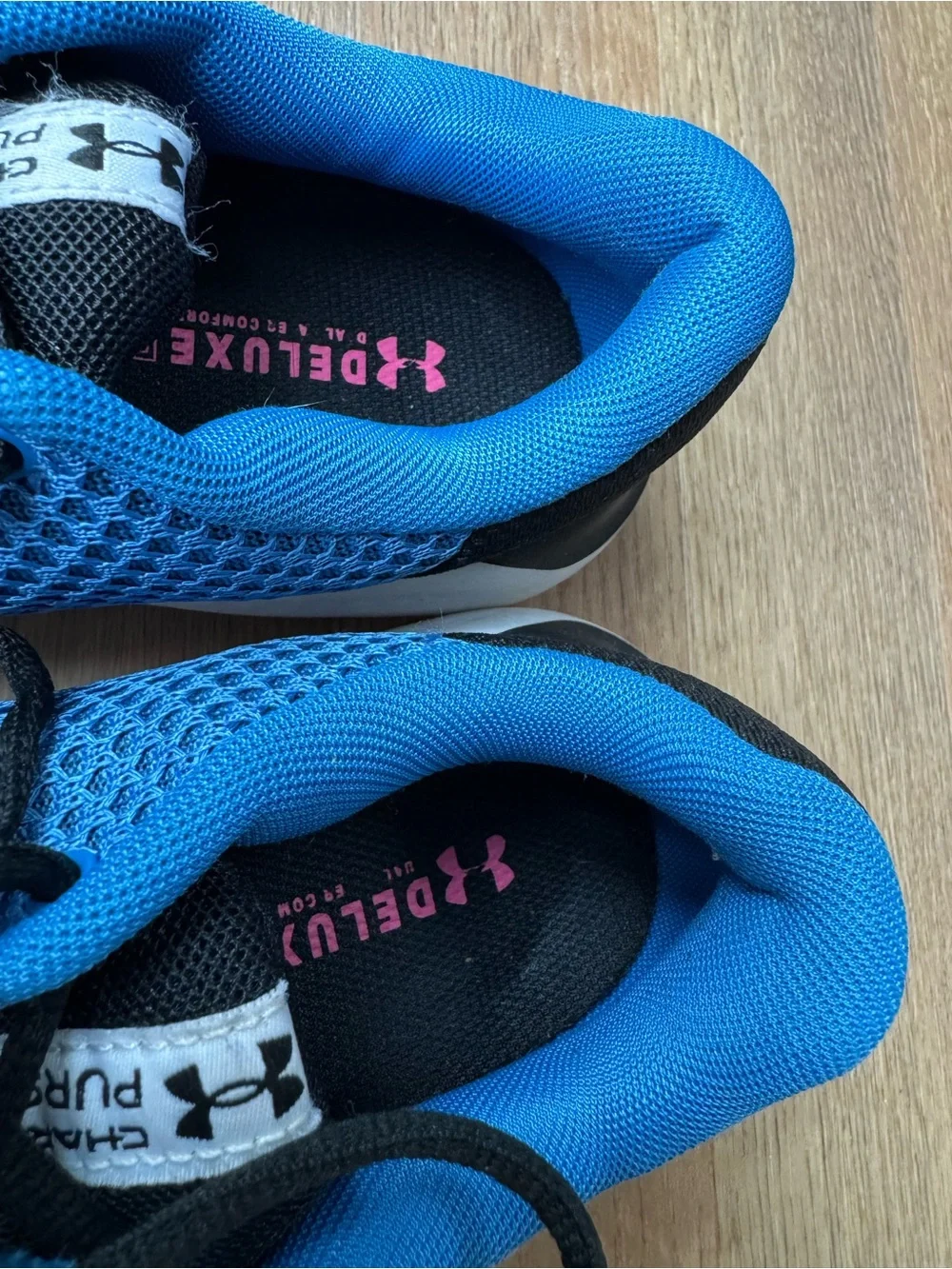 Under Armour Charged Pursuit Running Shoes Blue Pink Mesh Sneakers Women’s 7.5